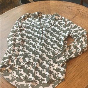 Women’s Equipment Silk Horse print shirt